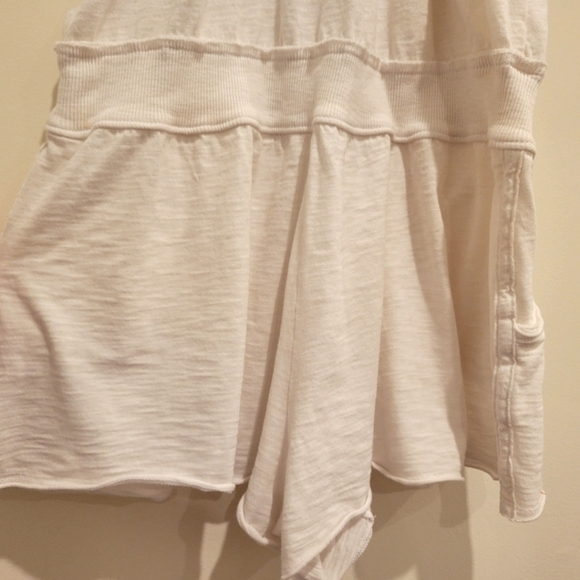 Victoria's Secret Romper Jumpsuit Racerback Tank Top Wrap Cream White Shorts EUC - Picture 9 of 9
